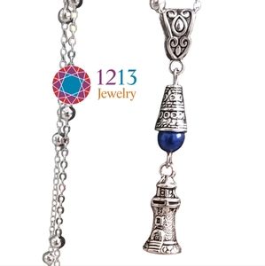 Handcreated Lighthouse Necklace on a Sterling Silver Chain